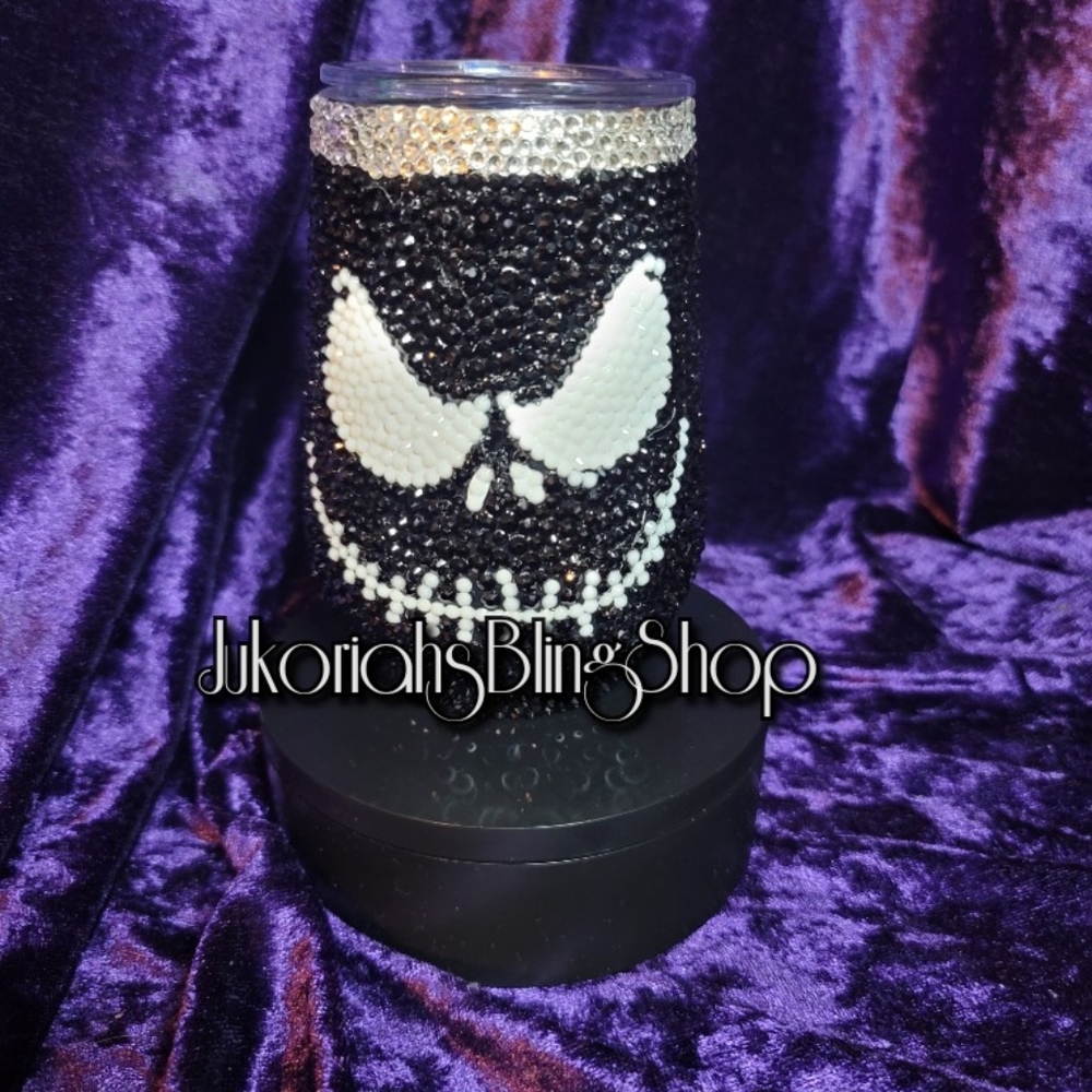 Bling Jack Skellington Halloween Wine Tumbler